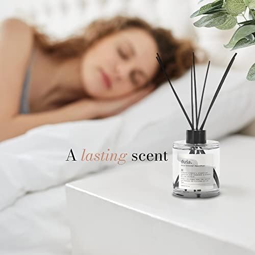 Duša Grapefruit Reed Diffuser & Sticks - 5 Fl Oz Essential Home Fragrance for Bathroom, Office & Living Spaces – Stylish & Long-Lasting Room Air Freshener - Ideal for Housewarming & Special Occasions - Image 5