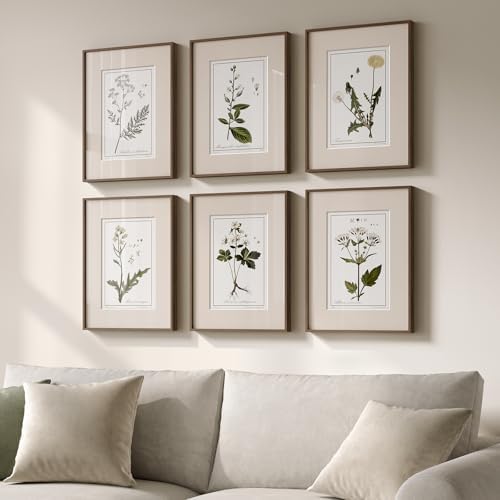 Framed Vintage Rustic Floral Neutral Botanical Wall Art, 6 Piece 11x14 In - Image 2