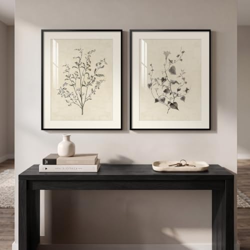 Framed Vintage Neutral Botanical Wall Art for Bedroom, 2 Piece 16x20 In - Image 4