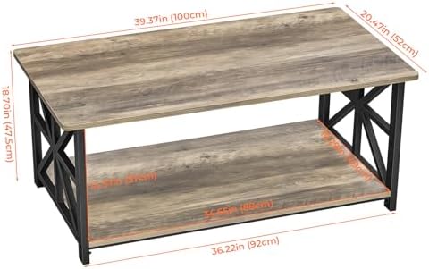 GreenForest Round Corners Coffee Table for Living Room - Image 3