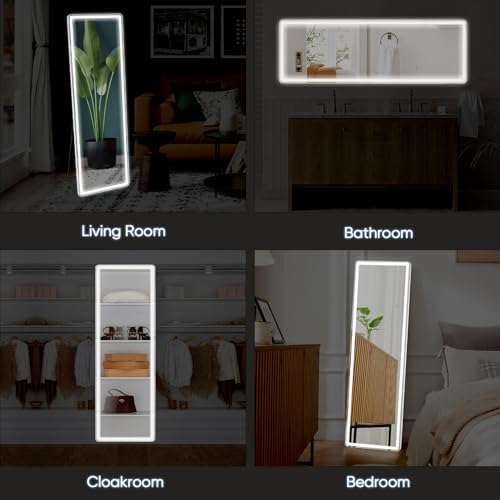 OLIXIS 16"x 60" Full Length Mirror with Lights, LED Body Mirror - Image 5