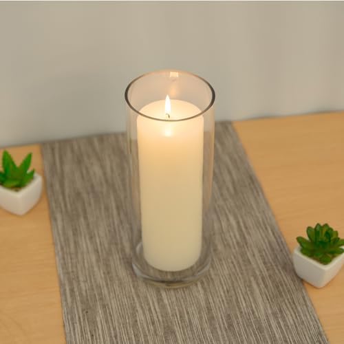 WGVI Quality Thick Weighted Clear Cylinder Glass Vases, 4" W x 6" H, Flower Arrangement Glass Candle Holders Wedding Centerpieces Terrarium Planter Floral Storage Container Pen Brush Holder, 1 Piece - Image 4