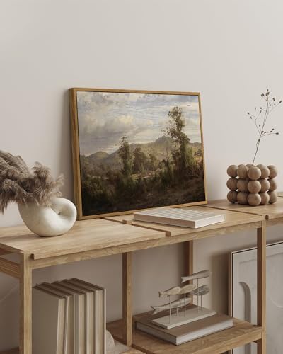 InSimSea Framed Canvas Wall Art Vintage Decor, Nature Landscape Paintings Artwork,Large Prints,Vintage Farmhouse Decor,Retro Wall Decoration for Bedroom Living Room Bathroom, 16"x24" - Image 3