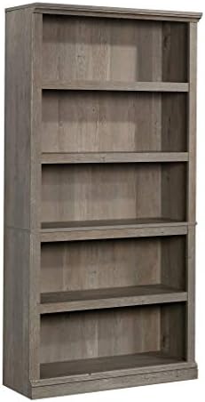 Sauder 5 Tier Book Shelf Wooden Bookcase Multipurpose Bookshelf for Home Office, Living Room, in Mystic Oak by SAUDER%C2%AE