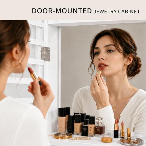 Over the Door Jewelry Organizer, Wall Mounted Jewelry Cabinet - Image 3