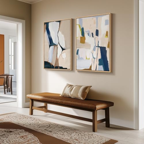 Large Framed Modern Colorful Abstract Wall Art for Living Room, 24x36 In - Image 2