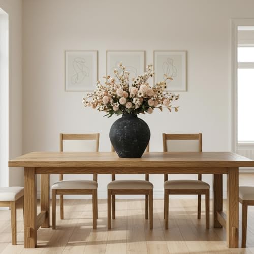 Handmade Large Rustic Ceramic Vase 10.6 inches Tall, Farmhouse - Image 6