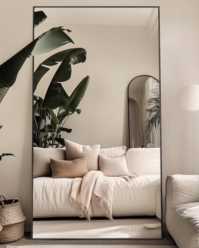 Antok Full Length Mirror, 78"x38" Floor Mirror for Bedroom, Dorm, Black - Image 3