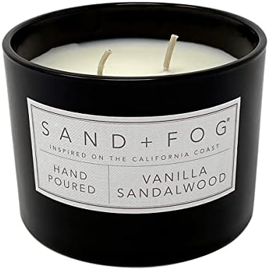 Sand + Fog Scented Candle - Vanilla Sandalwood – Additional Scents and Sizes – 100% Cotton Lead-Free Wick - Luxury Air Freshening Jar Candles - Perfect Home Decor – 12oz - Image 2