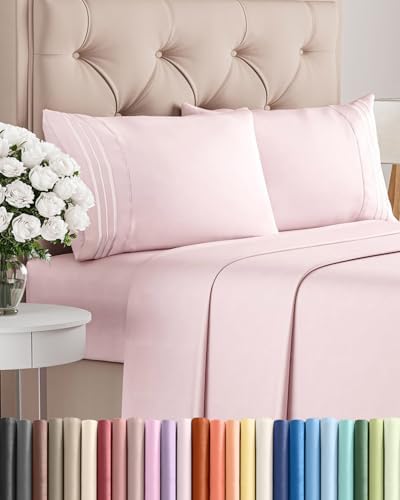 Full Size 4 Piece Sheet Set - Breathable & Cooling Sheets - Lavender Pink by CGKUnlimited