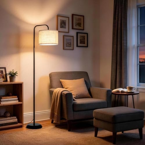 TJOY Floor Lamp, Black Standing Floor Lamp for Living Room with 3 CCT Bulb - Image 3
