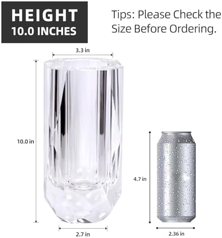 KAMMAK Glass Vase, Transparency Hand Blown Decorative Vase - Image 2