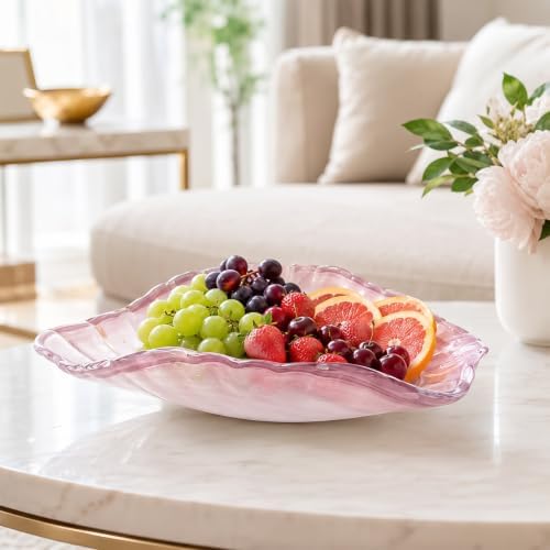 Hand Blown Glass Bowl Decorative Dish Fruit Bowl Home Decor - Image 3