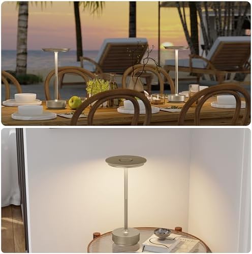TBBGA 1 Pack Rechargeable Table Lamps Cordless, 5000mAh Outdoor Table Light - Image 5