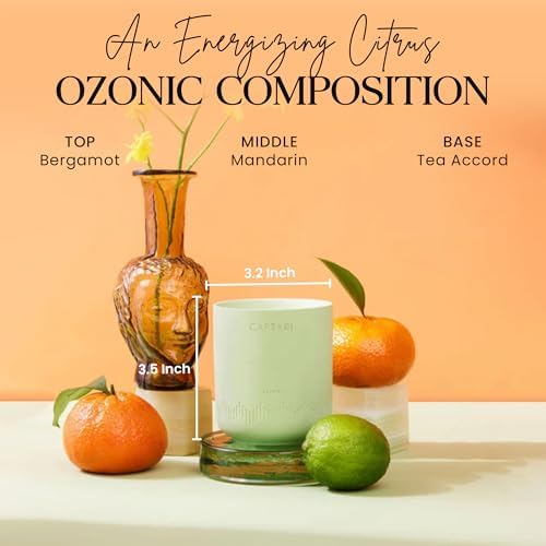 CAFTARI Luxury Aromatherapy Candle | Bergamot & Tea Accord Scented | 60 Hour Burn | Clean Coconut Soy Wax | Vegan, Gift-Ready Candle for Sleep & Home Spa Feel | Elixir - Image 2