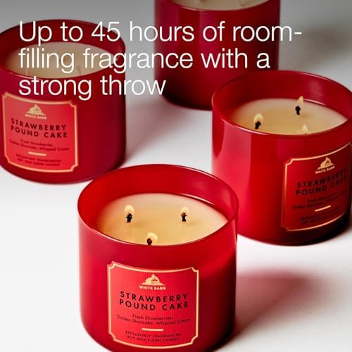 Bath & Body Works 3-Wick Candle, Strawberry Pound Cake, 2 Pack - Image 5