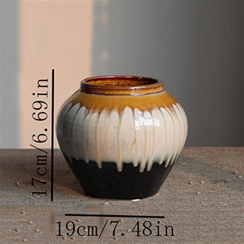 Decorative Vase Ceramic Vase Floor Vase Countertop Ornaments Living Room Corridor Entrance Decorative Simple Dried Flower Arrangements Vintage Vase Ceramic Vase Glass Vase Hydroponic Flower Vase ( Siz - Image 2