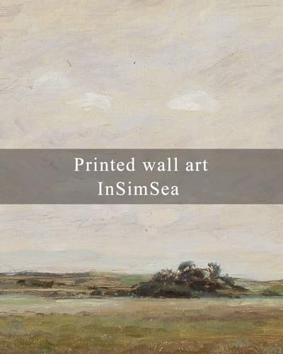 InSimSea Framed Canvas Wall Art, Vintage Landscape Painting, Rustic Nature Scenery Decor for Living Room Shelf Hallway,10x8in, Neutral Tones - Image 7