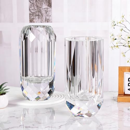 KAMMAK Glass Vase, Transparency Hand Blown Decorative Vase - Image 5