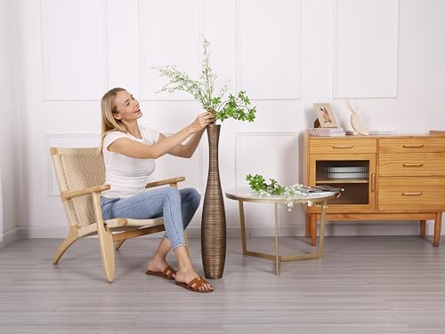 Leewadee Large Floor Vase 34 inches Polyresin for Pampas Grass, Dried Flowers - Image 4