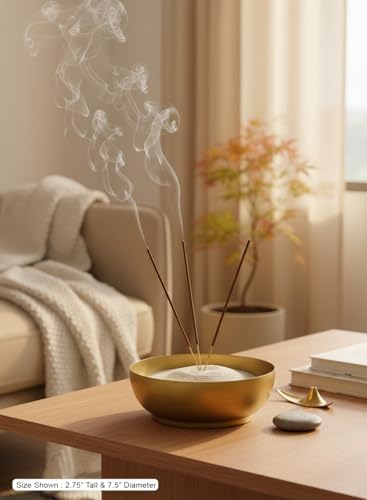 Serene Spaces Living Lightweight Antique Brass Decorative Bowl - Elegant Potpourri Catchall for Diwali Home Décor, Entryway and Dining Table, 2.75" Tall & 8" Diameter - Image 2