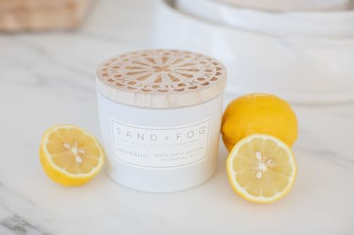 Sand + Fog Scented Candle - Limoncello – Additional Scents and Sizes – 100% Cotton Lead-Free Wick - Luxury Air Freshening Jar Candles - Perfect Home Decor – 12oz - Image 5