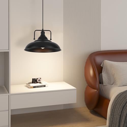 Black Pendant Light, Large Pendant Light 15.7" 3 Packs, Farmhouse Pendant Light, Modern Pendant Lights, Kitchen Pendant Lights, Pendant Lights Kitchen Island for Kitchen, Living Room, Bedroom - Image 4