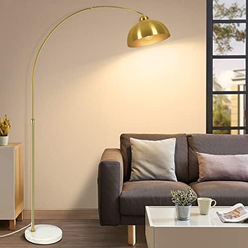 GoBright Gold 73" Arc Floor Lamp, Adjustable Farmhouse Tall Stand Up Light by WelcometoGoBright