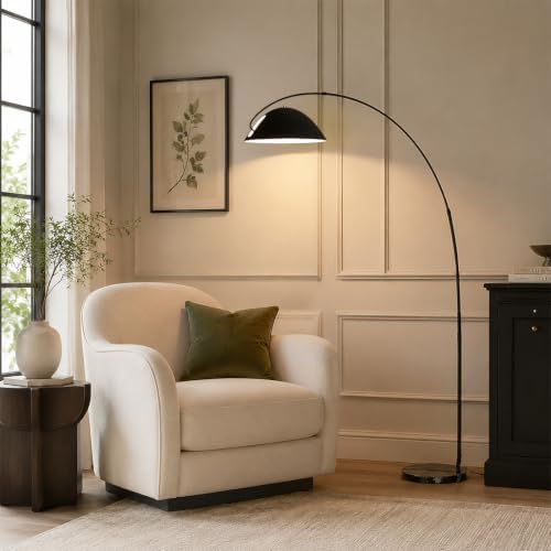 Black Arc Floor Lamp,70"Arch Floor Lamps for Living Room Modern Arched Floor Lamp Metal Curved Arc Floor Light with Black Marble Base Arch Standing Lamp for Offices Bedrooms,E26 Bulb,3 Light Color - Image 7