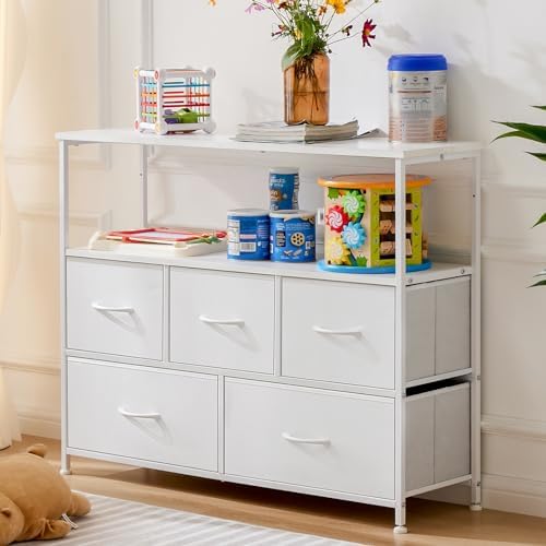 DUMOS TV Stand Dresser, Media Console, Storage Drawers - Image 2