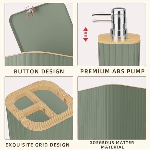 XLHOMO Bathroom Set - 25PC Sage Green Bathroom Set, Bathroom Accessory Set - Image 7