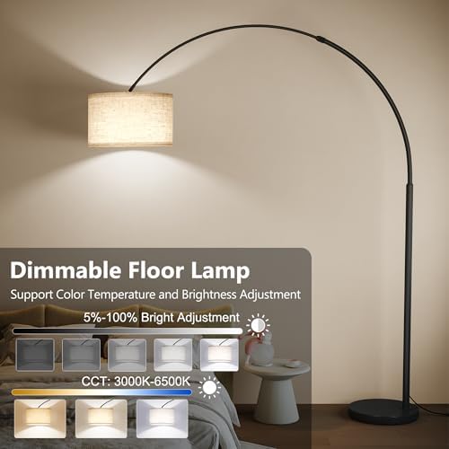 SUNMORY 82" Tall Arc Floor Lamp for Living Room, Large Standing Arched Lamp - Image 2