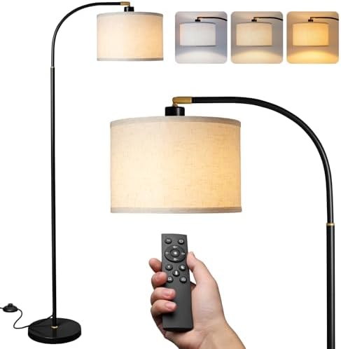 LALISU Arc Floor Lamps Modern Standing Remote Floor Lamp for Living Room by LALISU
