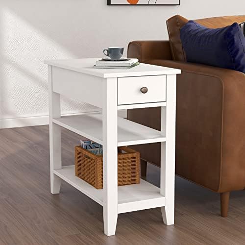 ChooChoo Side Table Living Room with Drawer and Shelf - Image 3
