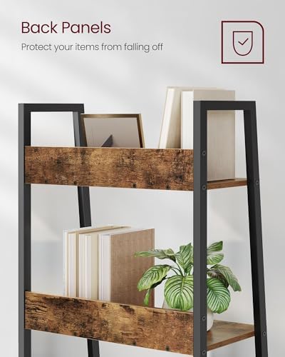 VASAGLE Bookshelf, 5-Tier Narrow Bookcase, Ladder Shelf - Image 5
