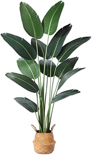 Ferrgoal 6ft Bird of Paradise Artificial Plant with Basket by Ferrgoal