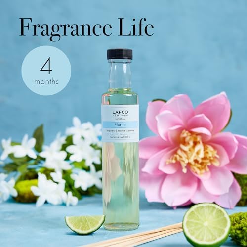 LAFCO New York Reed Diffuser Refill, Marine - 8.4 oz - Up to 4-Month Fragrance Life - Includes Natural Wood Reeds - Free of Dyes & Propellants - Made in the USA - Image 4