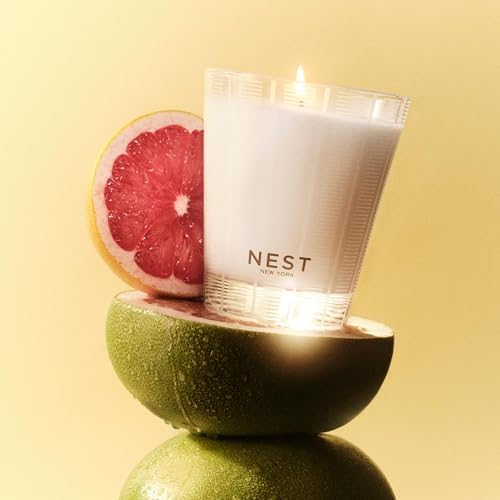 NEST New York Scented Classic Candle, Grapefruit - 8.1 oz - Up to 60-Hour Burn Time - Reusable Glass Vessel - Image 3