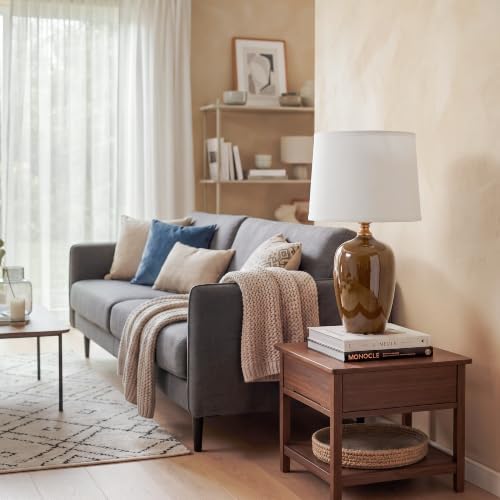 Dawnwake 19.1" Ceramic Table Lamps Set of 2 for Bedroom Living Room,Coffee - Image 7