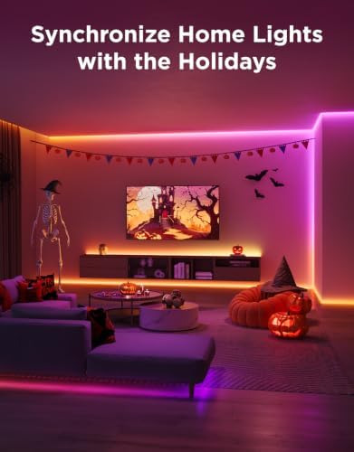 Govee 32.8ft RGBIC LED Strip Lights, Work with Alexa and Google Assistant - Image 4