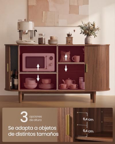 VASAGLE Storage Cabinet, Sideboard with Adjustable Shelves - Image 4