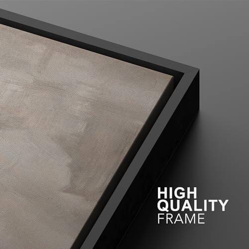 SIGNWIN Framed Canvas Print Wall Art Textured Abstract Earthy Beige Tones Illustrations Modern Art Decorative Contemporary for Living Room, Bedroom, Office - 16"" x24 x2 Black - Image 5