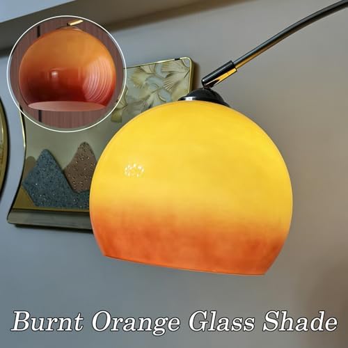 Burnt Orange Arc Floor Lamp for Living Room,Mid Century Modern - Image 7