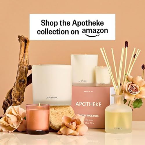 Apotheke Scented Reed Diffuser for Home, Santal Rock Rose, 10 Reed Sticks - Image 2