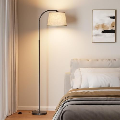 Karjoefar 64" 3 Color Dimmable Black Arc Floor Standing Lamp with Remote - Image 7