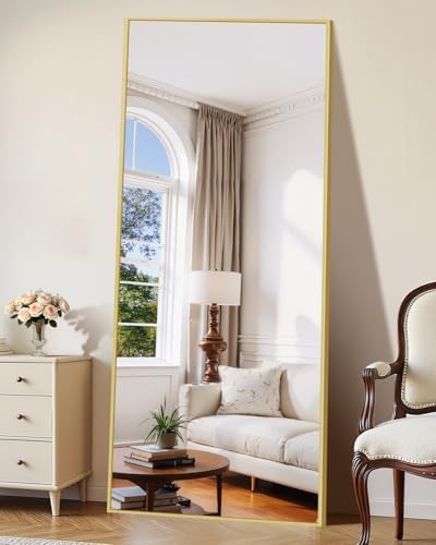 71"x30" Floor Mirror Full Length - Standing Mirror with Aluminum Alloy Frame, Large Body Mirror for Bedroom, Living Room, Wall Mounted or Leaning - Image 6