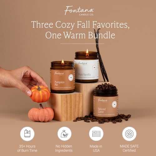 Fontana Candle Co Wood Wick Beeswax Candle, Warm and Cozy Bundle - Image 2
