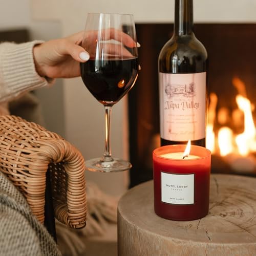 Hotel Lobby Napa Valley Candle – Luxury Hand-Poured 9.75oz 100% Soy Wax with Black Currant, French Oak, Sweet Soil, and Mulberry – Paraffin-Free, Infused with Essential Oils, 65-Hour Clean Burn - Image 2
