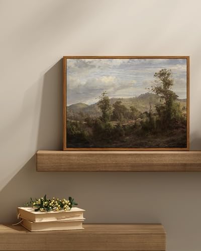 InSimSea Framed Canvas Wall Art Vintage Decor, Nature Landscape Paintings Artwork, Vintage Farmhouse Decor, Retro Wall Decoration for Bedroom Living Room Bathroom, 12"x16" - Image 2