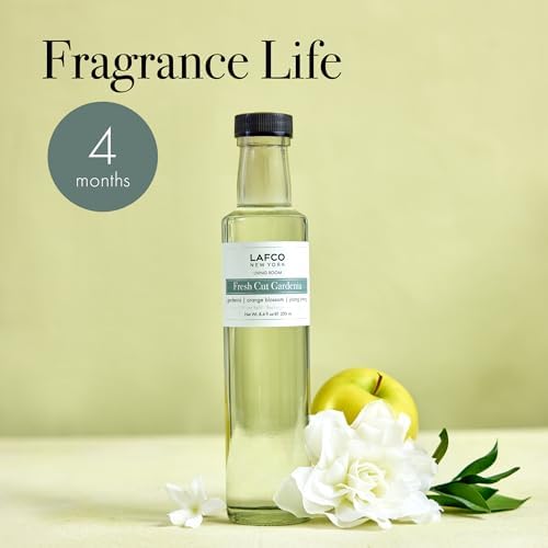 LAFCO New York Reed Diffuser Refill, Fresh Cut Gardenia - 8.4 oz - Up to 4-Month Fragrance Life - Includes Natural Wood Reeds - Free of Dyes & Propellants - Made in The USA - Image 4